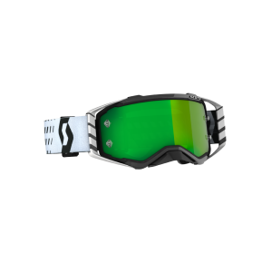Gogle motocyklowe Scott Prospect lustrzane (biały / czarny / zielony)