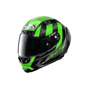 X-Lite X-803 RS Ultra Carbon Wheelie kask motocyklowy (zielony / czarny / carbon)